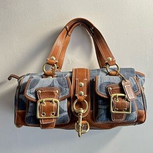 COACH signature east west gallery tonal tote bag